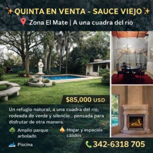 Casaquinta en Sauce viejo. Zona El Mate
