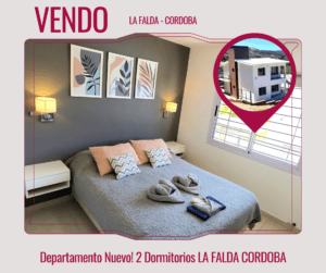 VENDO DEPARTAMENTO 2 DORMITORIOS LA FALDA CORDOBA