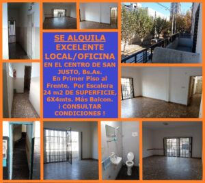 Oficina en Alquiler en el Centro de San Justo