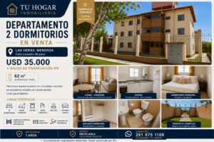Departamento las heras cochera