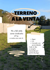Terreno en Nogoyá Entre Ríos zona stia