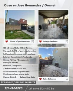 Casa de 130 m² - Se Acepta vehículo
