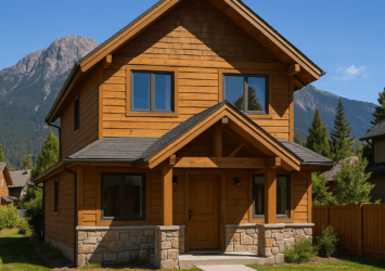 Casa de madera en venta en San Carlos de Bariloche, dueño directo, rodeada de naturaleza y montañas.