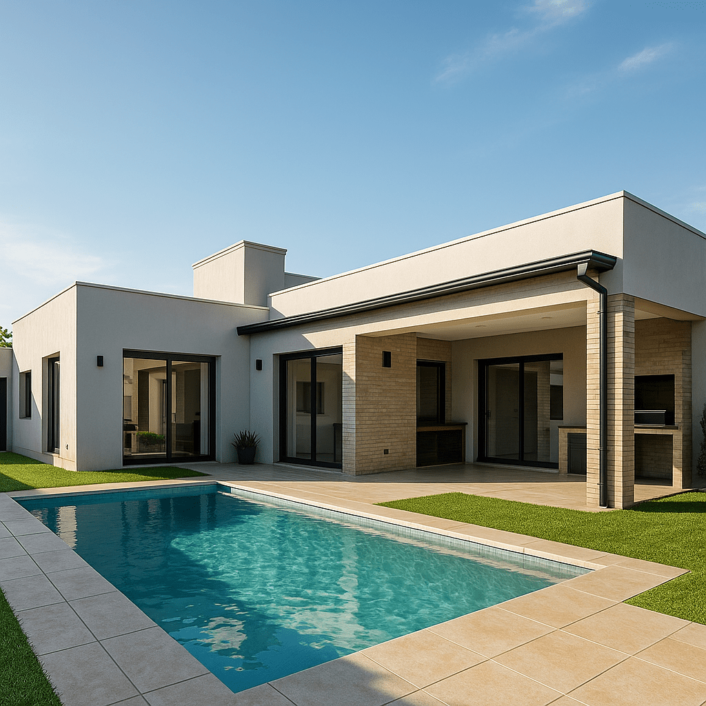 Casa moderna con pileta y cochera doble en Ibarreta – Sin inmobiliaria ...