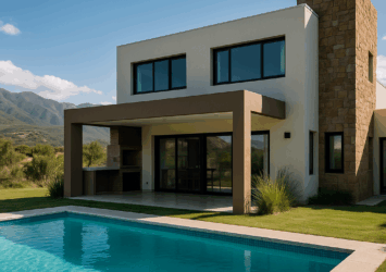 Casa moderna con vista a las sierras y pileta en Villa Carlos Paz