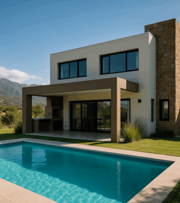 Casa moderna con vista a las sierras y pileta en Villa Carlos Paz